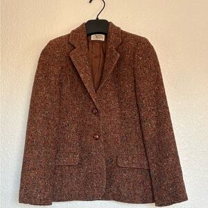 Vintage Women's Brown Tweed Blazer
